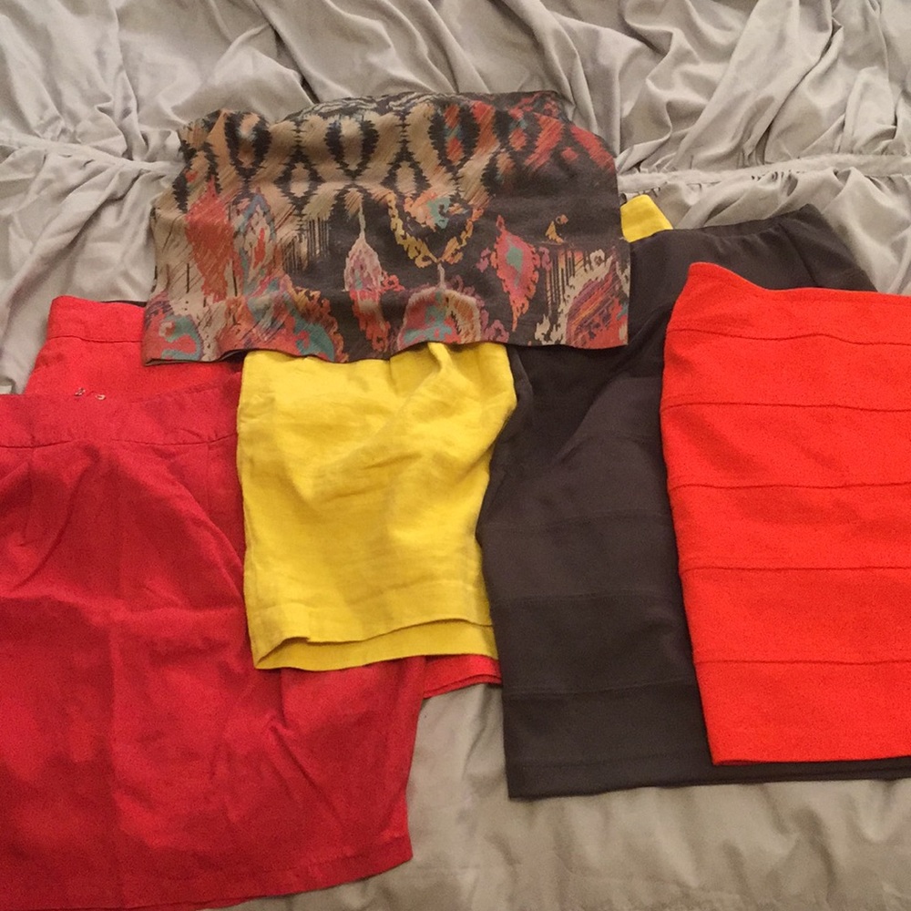 6 set of skirts forever 21 volcom foreign exchange